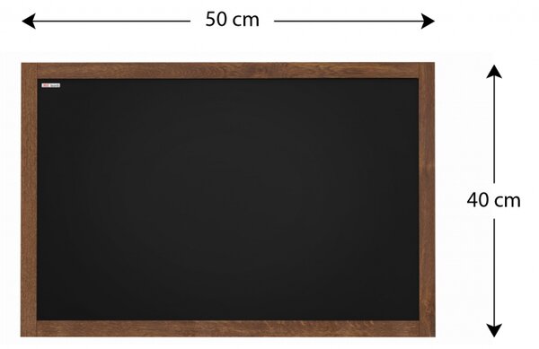 Allboards, Tabule černá křídová v dřevěném rámu 50x40 cm-výhodný set s příslušenstvím, TB54_SET