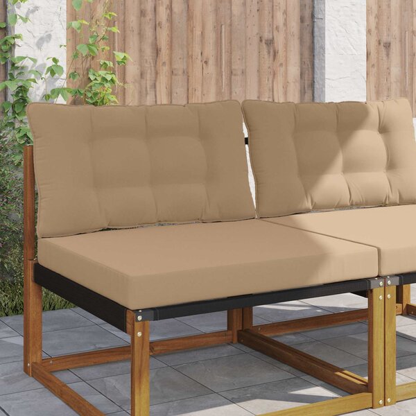 Venkovní polštář na pohovku Polyester Taupe 80 x 68,5 x 8 cm