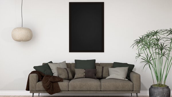 Allboards, tabule černá křídová v černém dřevěném rámu 60x40 cm,TB64CA