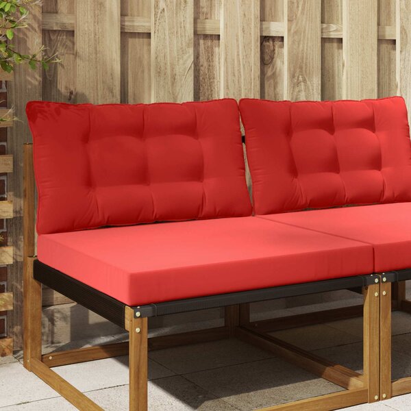 Venkovní polštář na pohovku Polyester Červená 80 x 68,5 x 8 cm