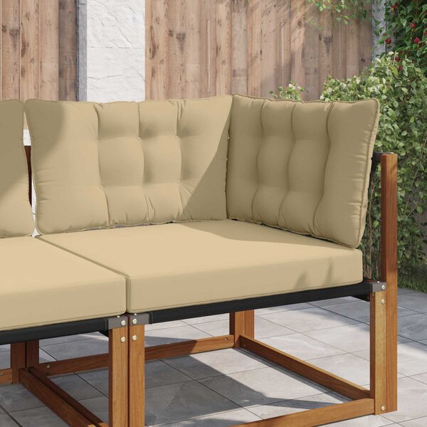 Venkovní polštář na pohovku Polyester Béžová 80 x 43 x 10 cm