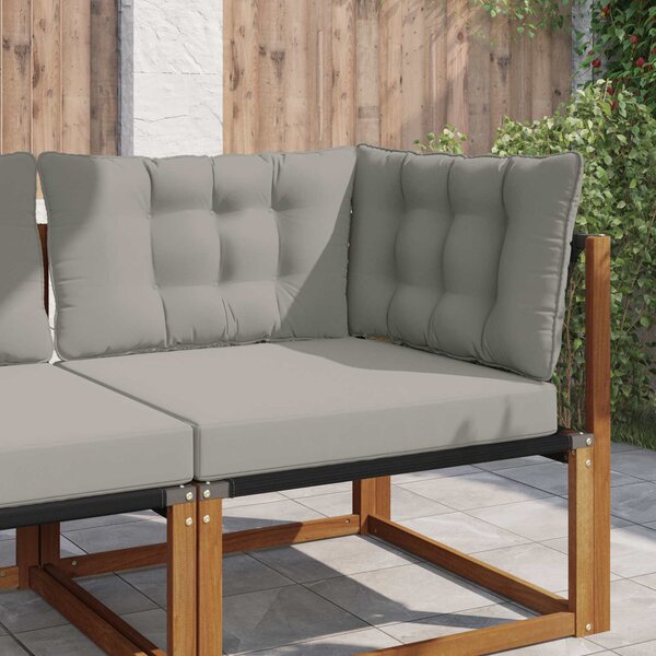 Venkovní polštář na pohovku Polyester Šedý 80 x 43 x 10 cm
