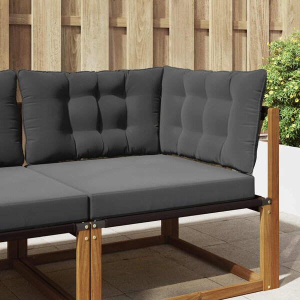 Venkovní polštář na pohovku Polyester Antracit 80 x 43 x 10 cm