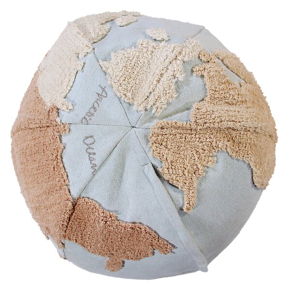 Dětský puf zeměkoule worldo modrý