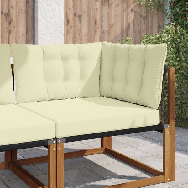 Venkovní polštář na pohovku Polyester Krémová 80 x 43 x 10 cm
