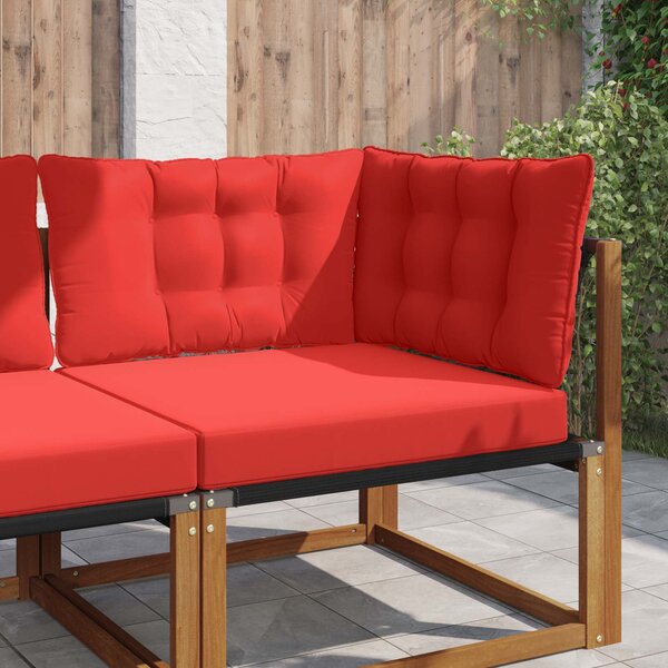 Venkovní polštář na pohovku Polyester Červená 80 x 43 x 10 cm