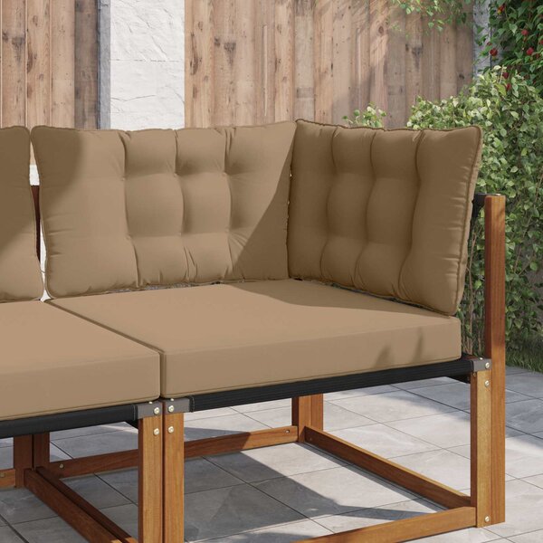 Venkovní polštář na pohovku Polyester Taupe 80 x 43 x 10 cm