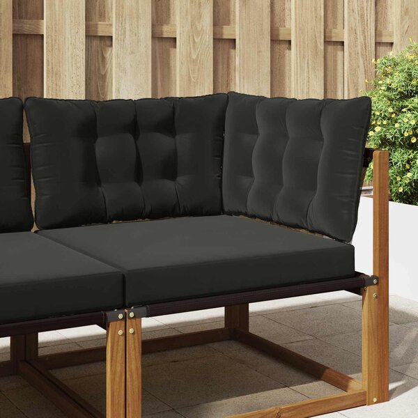 Venkovní polštář na pohovku Polyester Černý 80 x 43 x 10 cm