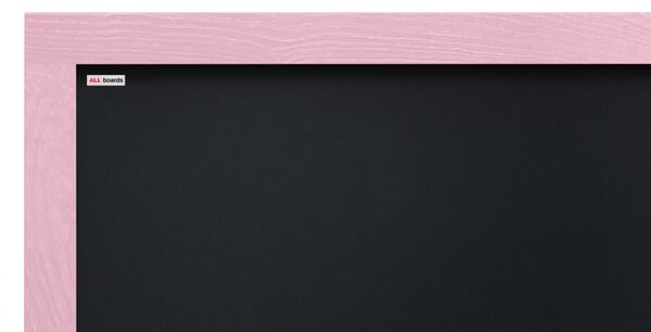 Allboards, Tabule černá křídová v dřevěném rámu 90x60 cm-růžová, TB96P