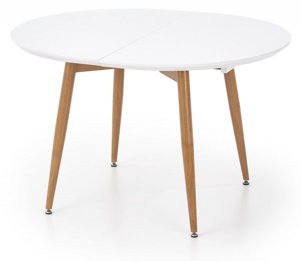 HALMAR Oválný rozkládací jídelní stůl Edward 120/200 cm bílý/dub medový