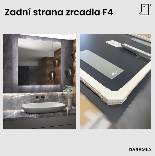 Zrcadlo do koupelny s LED osvětlením F4
