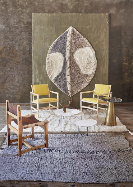 Vlněný koberec kangor 170 x 240 cm bílý