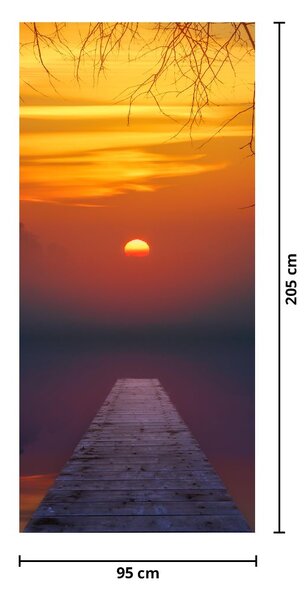 Fototapeta na dveře - Most při západu slunce (95x205cm)