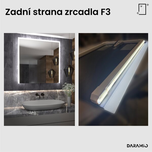 Zrcadlo do koupelny s LED osvětlením F3
