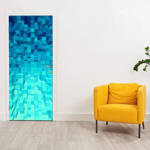 Fototapeta na dveře - Abstraktní kostky (95x205cm)