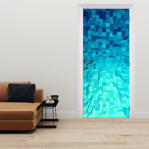 Fototapeta na dveře - Abstraktní kostky (95x205cm)