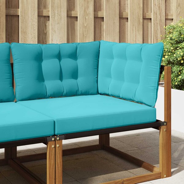 Venkovní polštář na pohovku Polyester Tyrkysová 80 x 43 x 10 cm