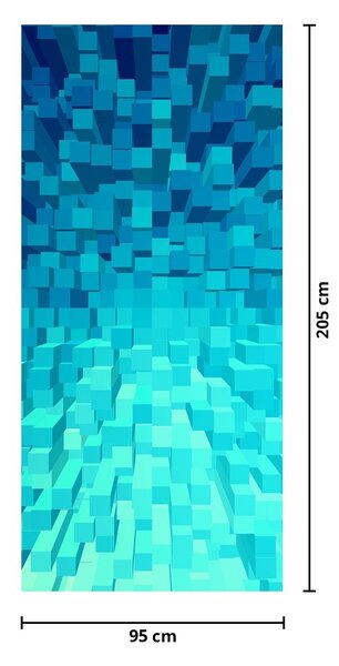 Fototapeta na dveře - Abstraktní kostky (95x205cm)