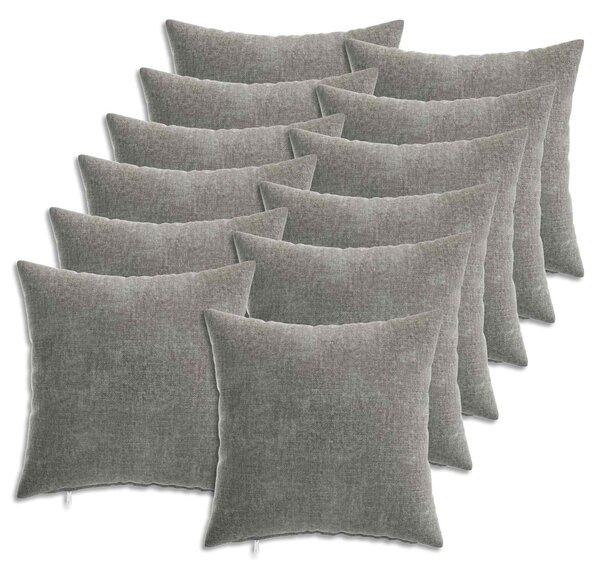 Povlak na polštář 12 pcs HEERLEN Tmavě šedá 40 x 40 cm