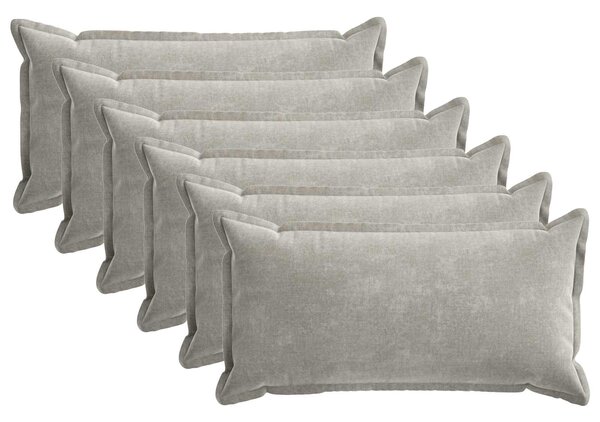 Povlak na polštář 6 pcs HOUTEN Světle šedá 40 x 70 cm