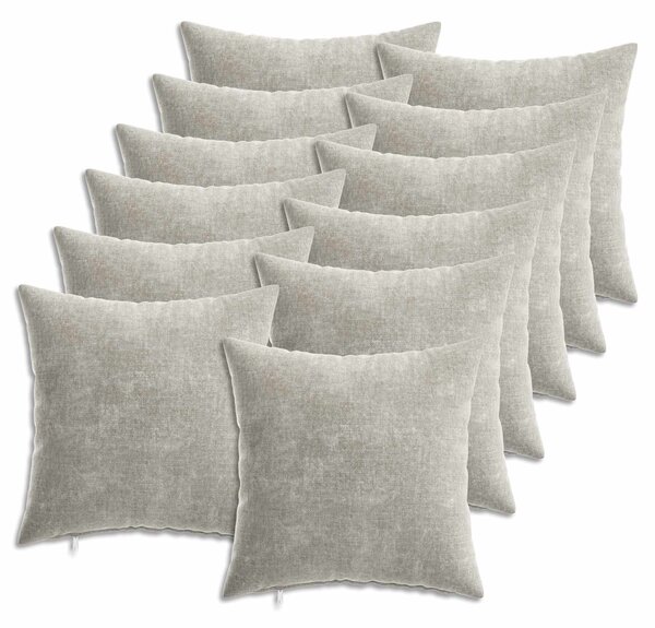 Povlak na polštář 12 pcs HEERLEN Světle šedá 40 x 40 cm