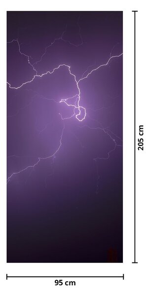 Fototapeta na dveře - Blesk na obloze (95x205cm)