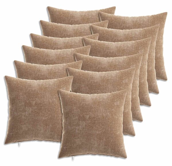 Povlak na polštář 12 pcs HEERLEN Hnědá 40 x 40 cm