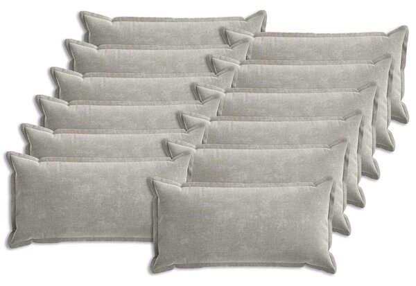Povlak na polštář 12 pcs HOUTEN Světle šedá 40 x 80 cm