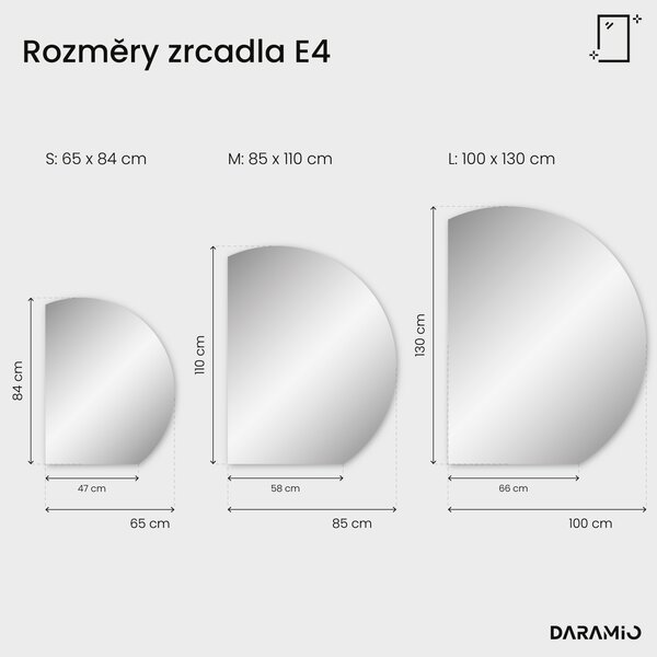Kulaté zrcadlo do koupelny s LED osvětlením E4