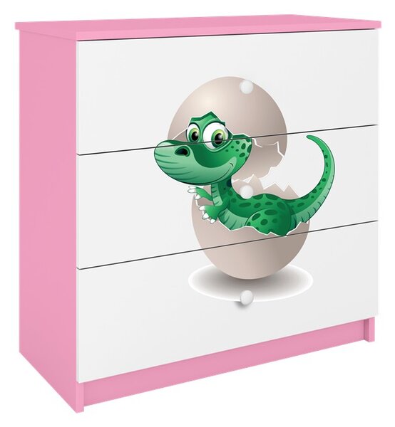 Kocot kids Komoda Babydreams 80 cm dinosaurus růžová