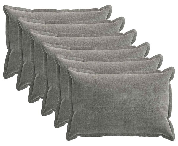 Povlak na polštář 6 pcs HOUTEN Tmavě šedá 50 x 70 cm