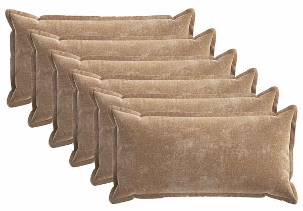Povlak na polštář 6 pcs HOUTEN Hnědá 40 x 80 cm