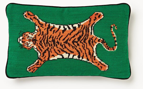 Ručně vyrobený vlněný dekorativní polštář Tiger