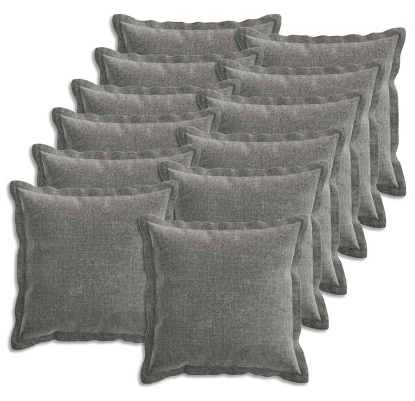 Povlak na polštář 12 pcs HOUTEN Tmavě šedá 45 x 45 cm