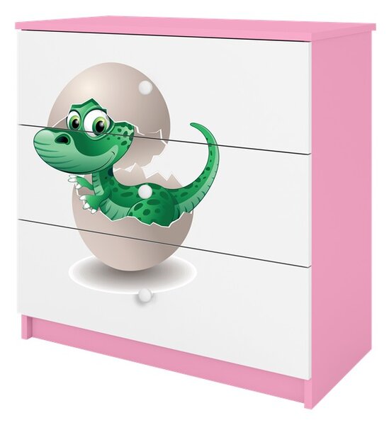 Kocot kids Komoda Babydreams 80 cm dinosaurus růžová