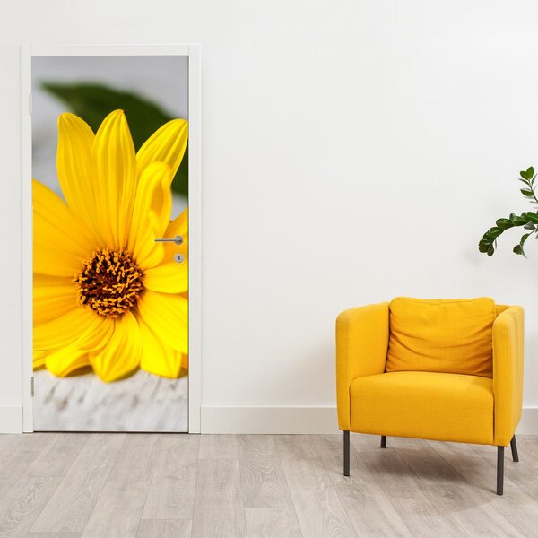 Fototapeta na dveře - Žluté květy (95x205cm)
