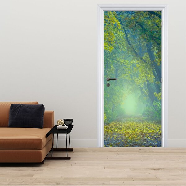 Fototapeta na dveře - Cesta lemovaná stromy (95x205cm)