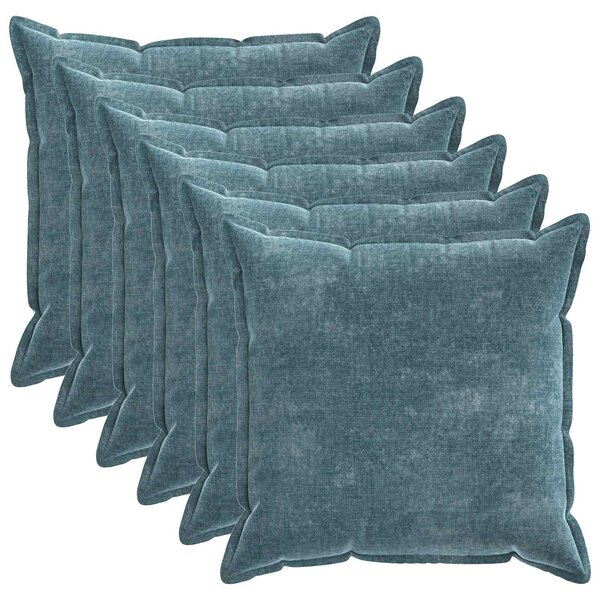 Povlak na polštář 6 pcs HOUTEN Modrá 55 x 55 cm