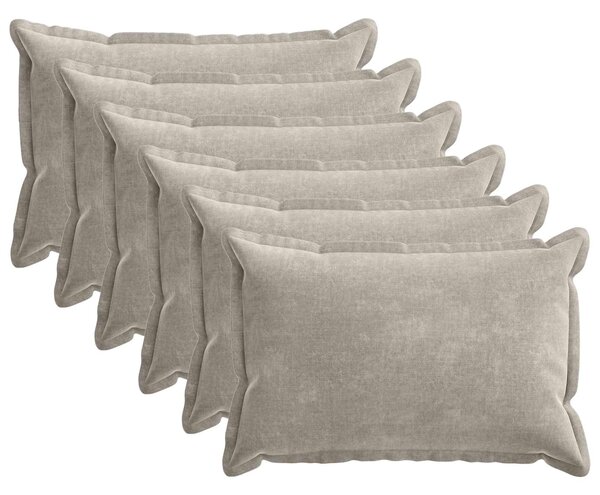 Povlak na polštář 6 pcs HOUTEN Světle šedá 50 x 70 cm