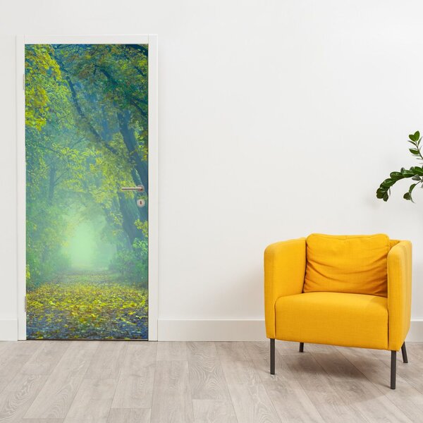 Fototapeta na dveře - Cesta lemovaná stromy (95x205cm)