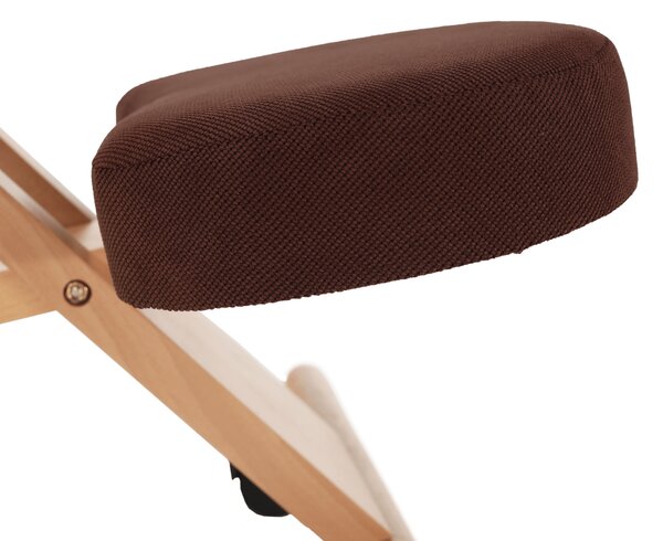 KONDELA Ergonomická klekačka, hnědá/buk, FLONET