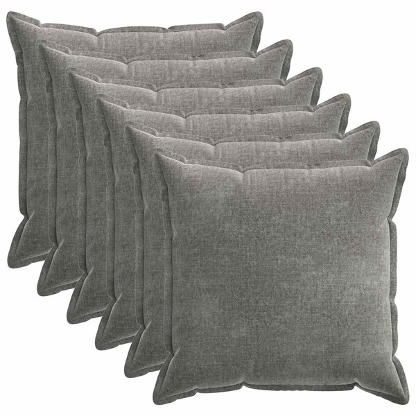 Povlak na polštář 6 pcs HOUTEN Tmavě šedá 65 x 65 cm