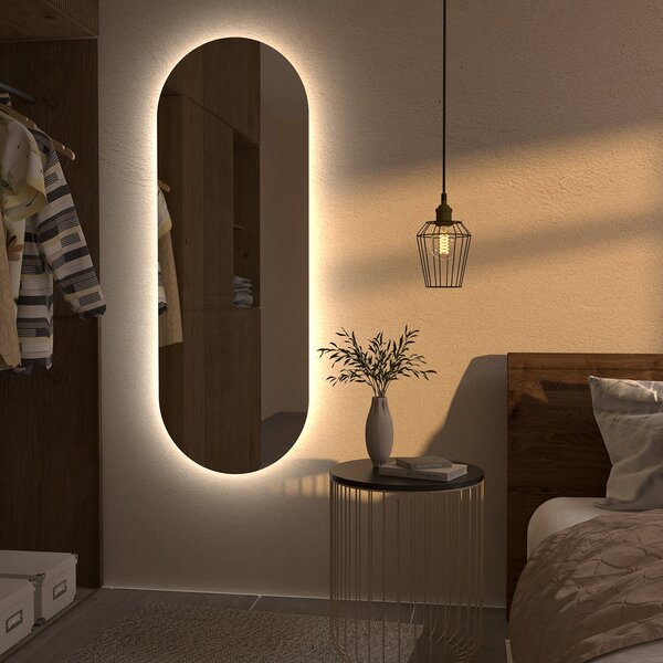 Atypické zrcadlo do koupelny s LED osvětlením G3