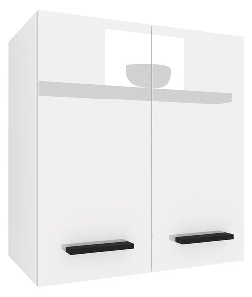 Kuchyňská skříňka Belini horní 60 cm bílý lesk