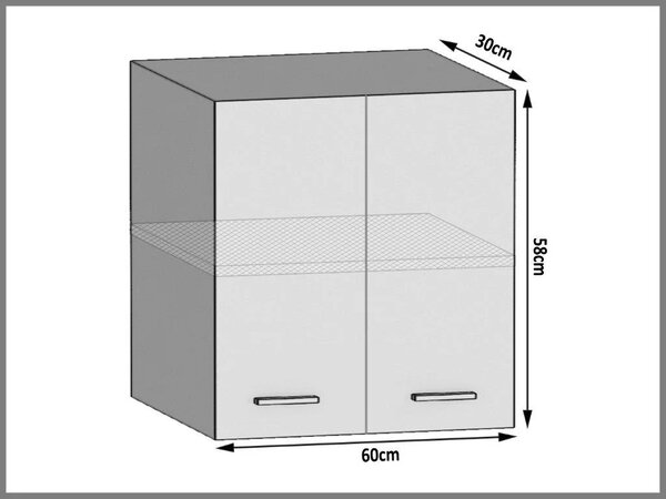 Kuchyňská skříňka Belini horní 60 cm dub wotan