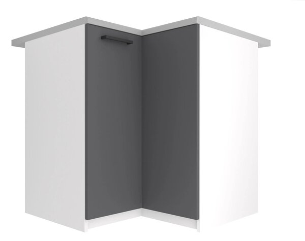 Kuchyňská skříňka Belini spodní rohová 90 cm šedý mat s pracovní deskou