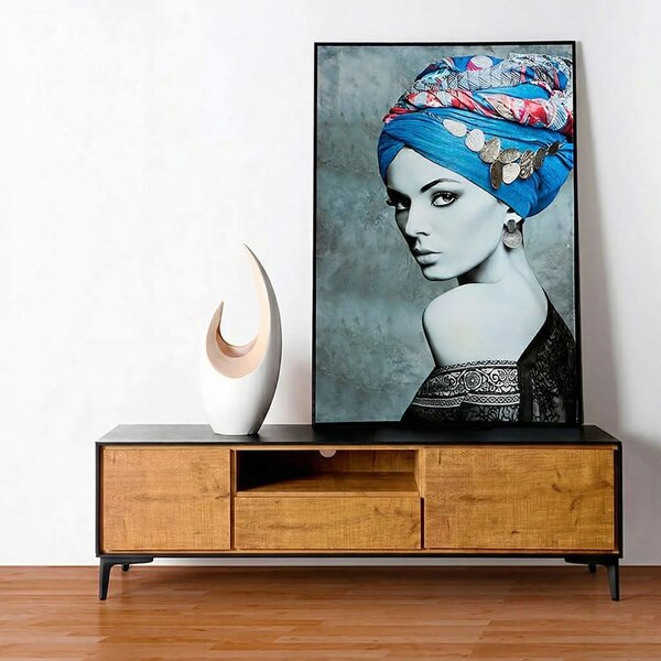 Tv skříňka sabraso 145 x 40 cm černo-přírodní