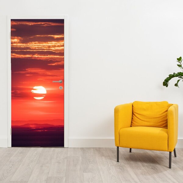 Fototapeta na dveře - Barevné slunce (95x205cm)