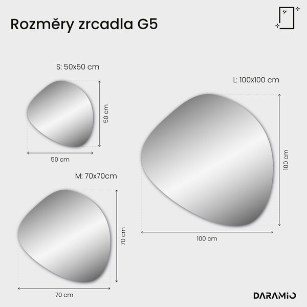 Atypické zrcadlo do koupelny s LED osvětlením G5