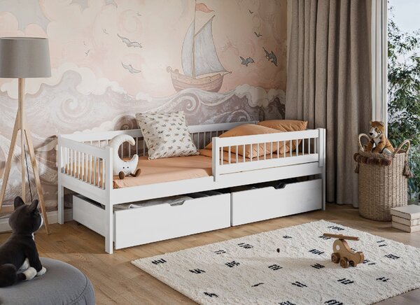 Lano Furniture Dětská postel Edi bílá Rozměr (cm): 80x160